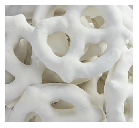 BKRY BKRY White Yogurt Covered Pretzels 1 lb - 19 lbs Sweet Salty Crunchy Pretzels with Smooth Creamy Yogurt Coating for Snacking Candy Buffets Dessert Toppings Gift Baskets Party Favors and Sweet Treats, 7 lbs