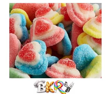 BKRY BKRY Assorted Rainbow Color Gummy Triple Hearts