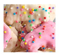 BKRY BKRY Frosted Pink and White Sprinkled Animal Cookies 1 lb - 19 lbs Crunchy Sweet Yogurt Frosted Circus Cookies with Colorful Rainbow Sprinkles for Snacking Dessert Toppings Party Favors and Candy Buffets, 2 lbs