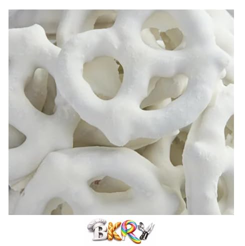 BKRY BKRY White Yogurt Covered Pretzels 1 lb - 19 lbs Sweet Salty Crunchy Pretzels with Smooth Creamy Yogurt Coating for Snacking Candy Buffets Dessert Toppings Gift Baskets Party Favors and Sweet Treats, 7 lbs
